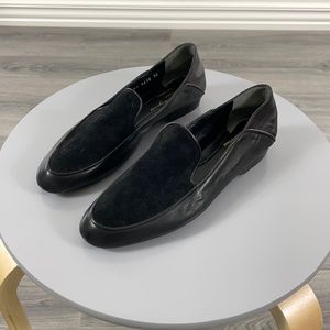 New Robert Clergerie Fani Suede and Leather Loafer